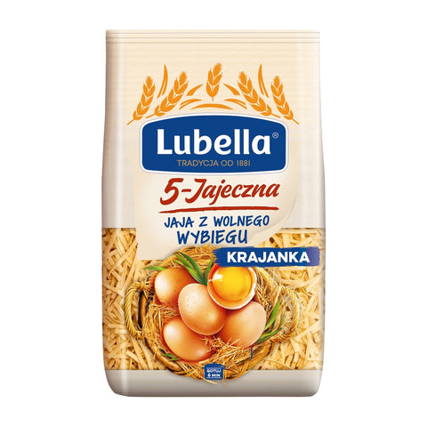 Lubella - Jajeczna 5 jaj Krajanka (Eiernudeln mit Kurkuma) - Karton 12 × 400 g