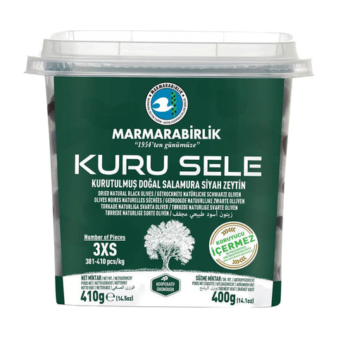 Marmarabirlik - Kuru Sele (Schwarze Oliven 3XS) - Karton 12 × 410 g