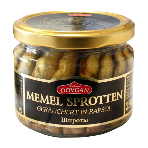 Memel - Geräucherte Sprotten in Rapsöl - Karton 12 × 250 g