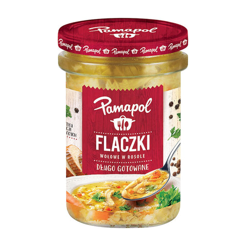 Pamapol - Flaczki w rosole (Kuttelsuppe mit Gemüsebrühe) - Karton 8 × 500 g