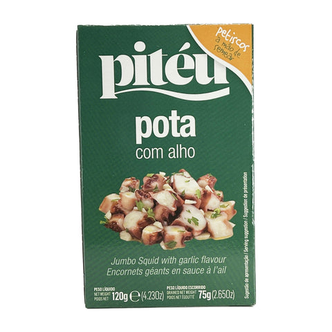 Pitéu - Jumbo Squid with Garlic - 75 g
