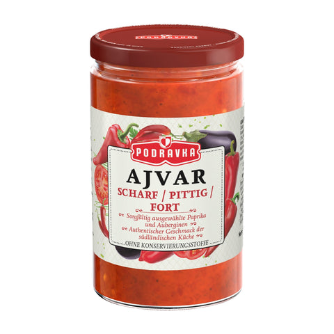 Podravka - Ajvar (Paprikapaste scharf) - Karton 12 × 350 g