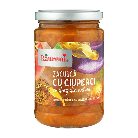 Răureni - Zacuscă cu ciuperci (Gemüsezubereitung mit Pilzen) - Karton 6 × 300 g