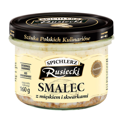 Rusiecki - Smalec staropolski z mięskiem (Schmalzfleisch) - Karton 8 × 160 g