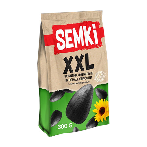 SEMKI - XXL Sonnenblumenkerne in Schale, geröstet - 18 × 300 g