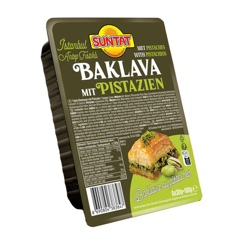 Suntat - Baklava (Feine Backware mit Pistazien) - Karton 10 × 180 g