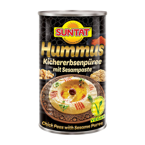 SUNTAT - Kichererbsenpüree mit Sesampaste (Humus) - 12 × 330 g