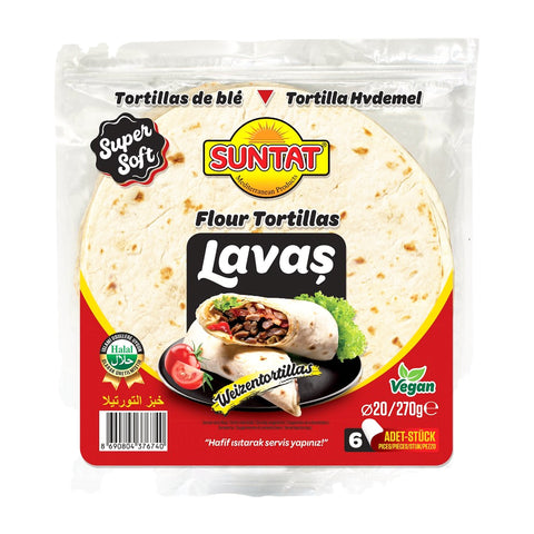 Suntat - Lavaş (Weizentortillas 20 cm) - Karton 12 × 270 g