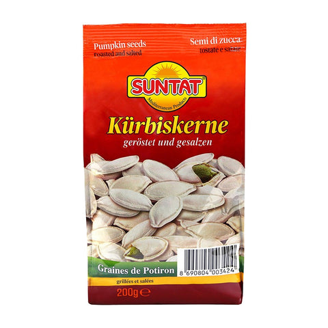 Suntat - Kürbiskerne, geröstet & gesalzen - Karton 16 × 200 g