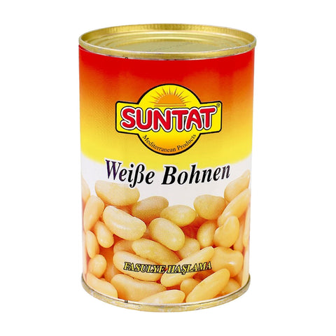 Suntat - Weiße Bohnen in Salzlake - Karton 12 × 400 g