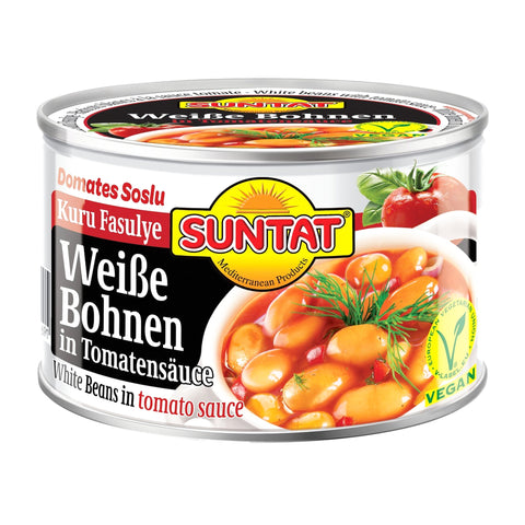 Suntat - Weiße Bohnen in Tomatensoße - Karton 12 × 400 g