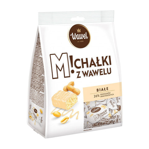 Wawel - Michałki Białe (Erdnusskonfekt in weißer Fettglasur) - Karton 12 × 245 g