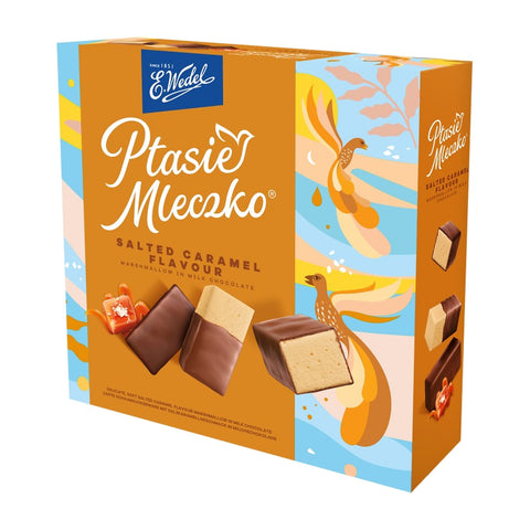 Wedel - Ptasie Mleczko (Schaumzucker mit Salzkaramellgeschmack) - Karton 5 × 340 g