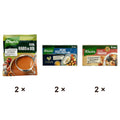 Knorr Paket: 2 × Ochsenschwanzsuppe, 2 × Fischbrühe mit Olivenöl, 2 × Meeresfrüchtebrühe