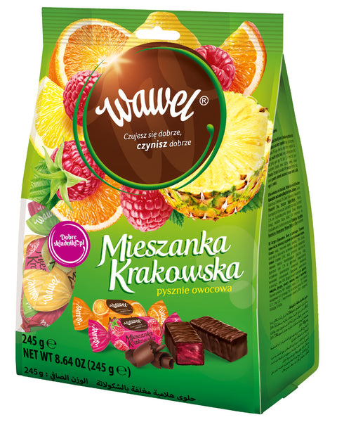 Wawel – Jelly Sweets in Chocolate (Mieszanka Krakowska), 245 g