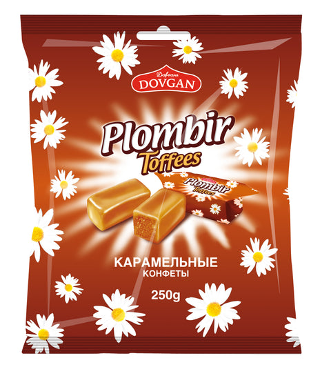Dovgan Plombir, caramelos 250 g – embalagem, frente