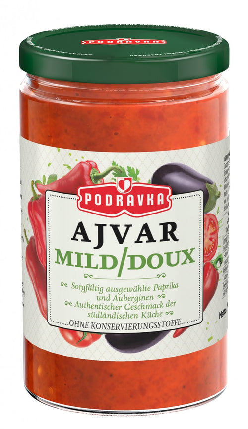 Podravka - Ajvar (Paprikapaste mild) - Karton 12 × 350 g