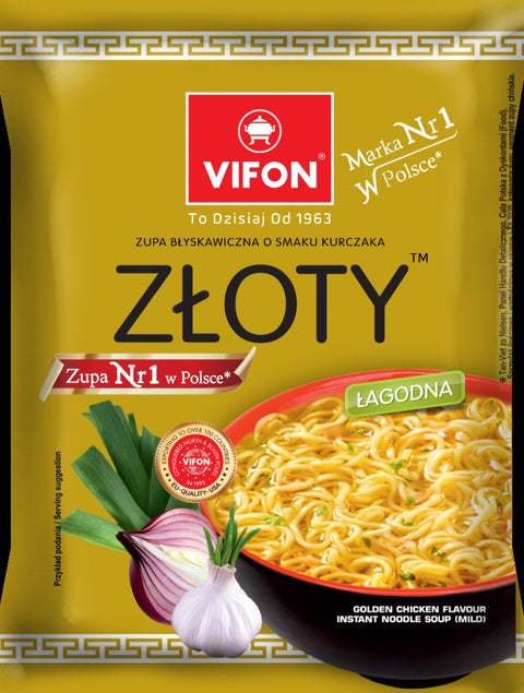 Vifon – Chicken-Flavoured Instant Noodle Soup (Złoty Kurczak), 70 g